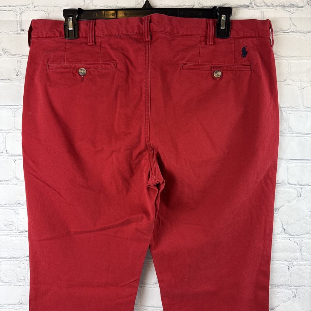 Polo Ralph Lauren Mens 38X32 Red Stretch Slim Fit Cotton Twill Polo Chino Pants - Picture 6 of 11